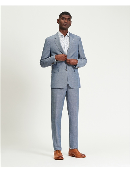 Puppytooth Linen Blend Blazer