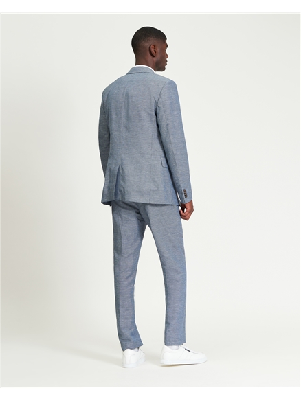 Puppytooth Linen Blend Trouser