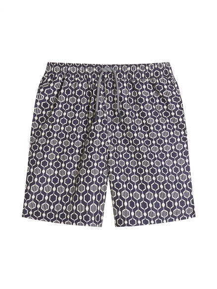 Mono Geo Swimshort in Twilight Denim
