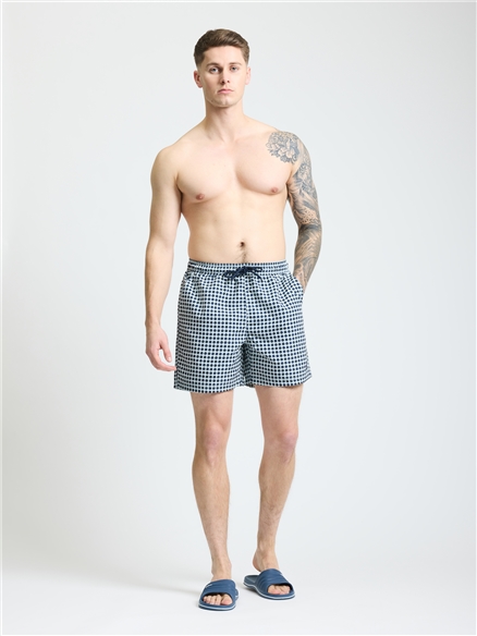 Spot Geo Swim Short in Dark Navy