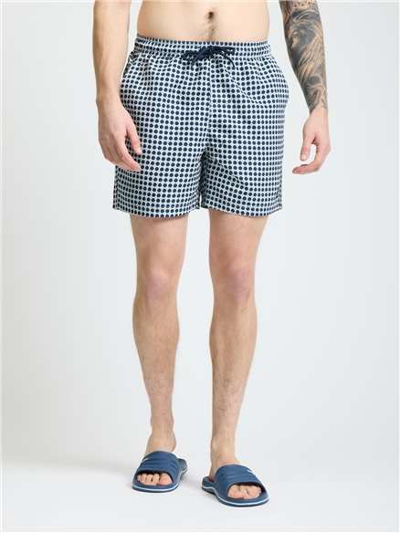 Spot Geo Swim Short in Dark Navy