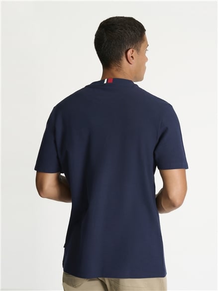 Pique Pocket Tee in Dark Navy