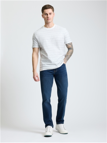 Wave Stripe Tee in Ivory