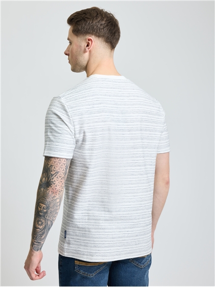 Wave Stripe Tee in Ivory