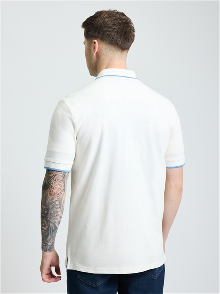 Contrast Tipping Shirt in Snow White