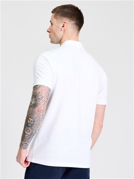 Non Tipped Polo in White