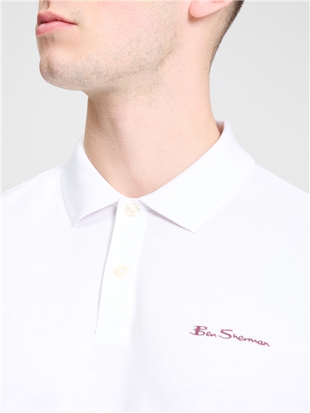 Non Tipped Polo in White