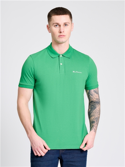 Non Tipped Polo in Bright Green