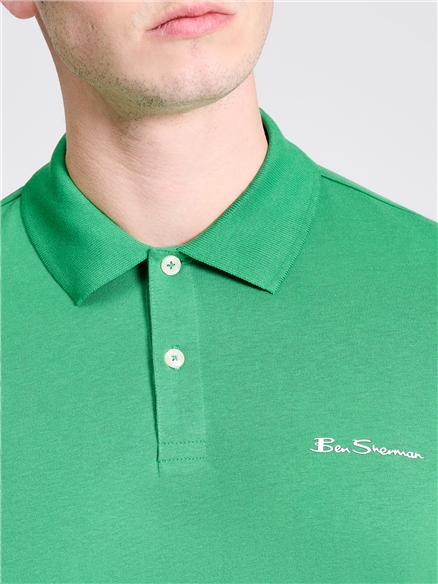 Non Tipped Polo in Bright Green