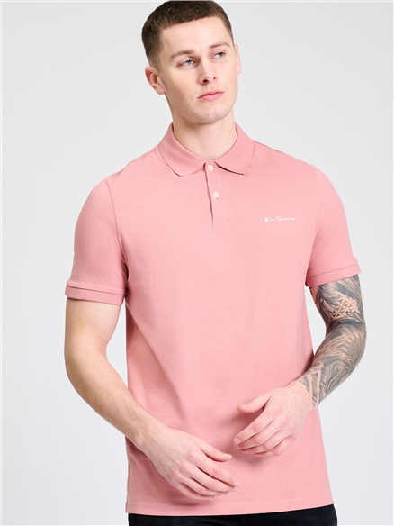 Non Tipped Polo in Light Pink