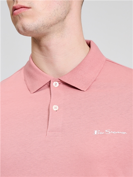 Non Tipped Polo in Light Pink