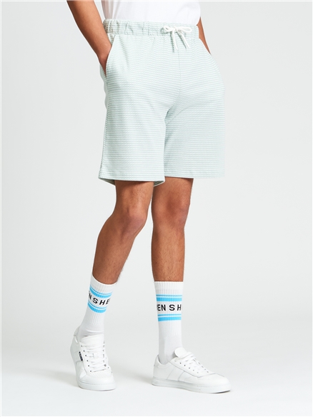 Tri Colour Textured Short in MINT