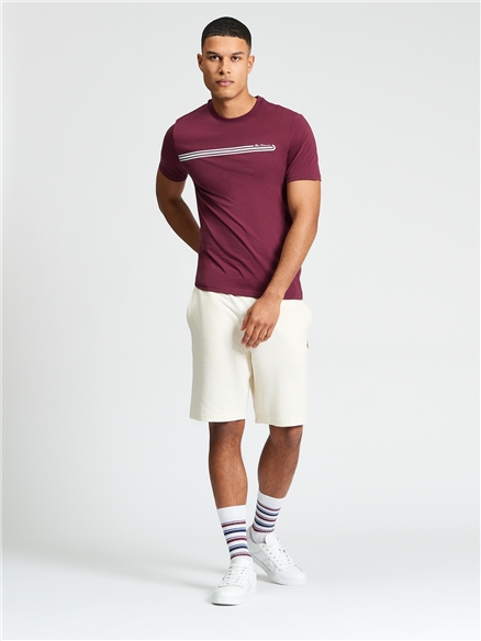 Textured Sweat Short in Oyster White