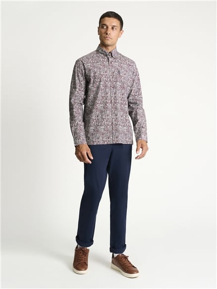 Long Sleeve Paisley Print Shirt