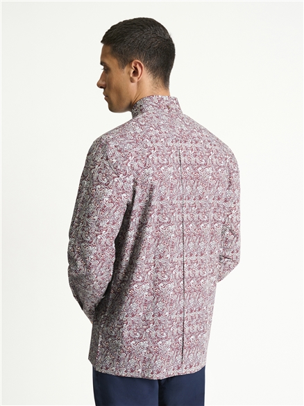 Long Sleeve Paisley Print Shirt