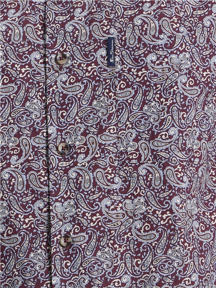 Long Sleeve Paisley Print Shirt