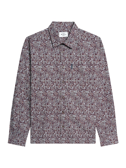 Long Sleeve Paisley Print Shirt