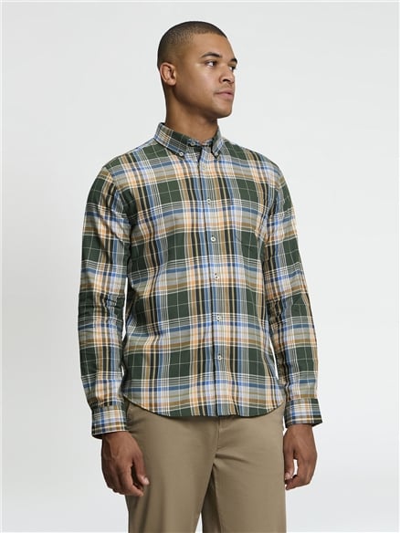Long Sleeve Twill Check Shirt