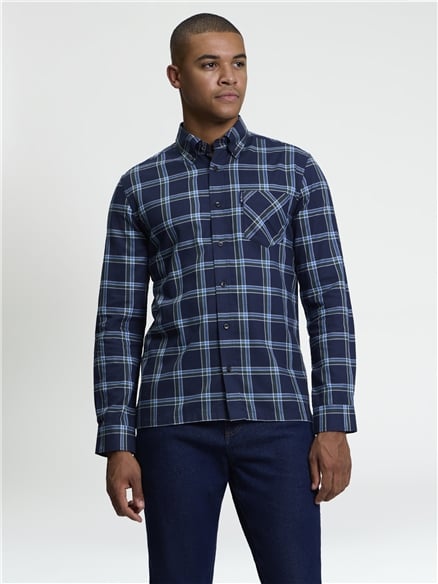 Long Sleeve Grid Check Shirt
