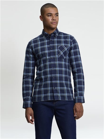 Long Sleeve Grid Check Shirt