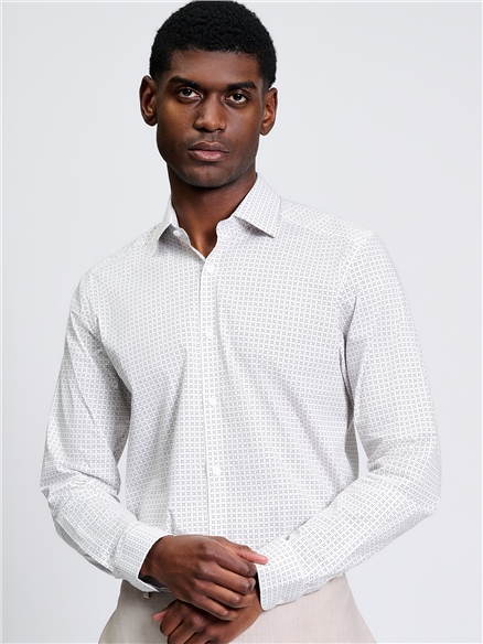 Spot Geo Shirt in White