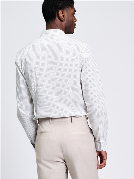 Spot Geo Shirt in White