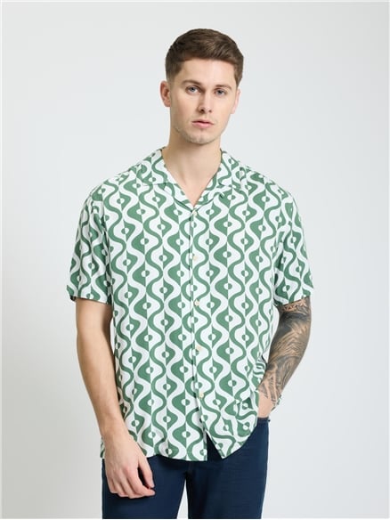 Short Sleeve Carnaby Geo Print Shirt
