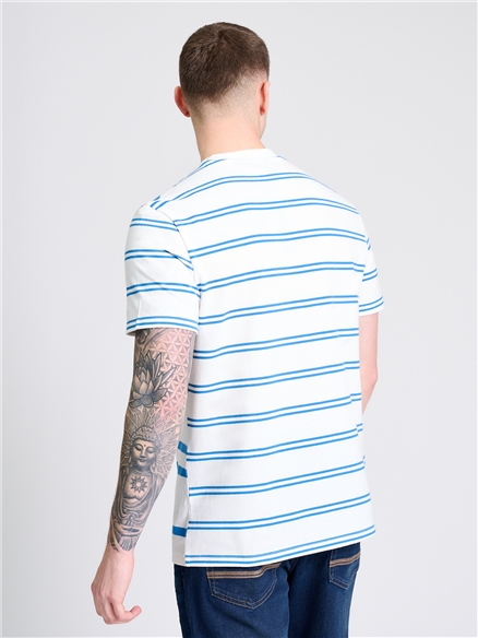 Mixed Stripe Tee in Snow White