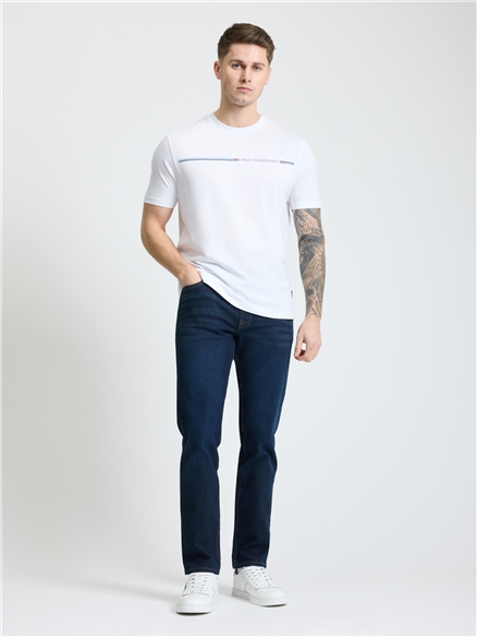 Core Stripe Tee in White
