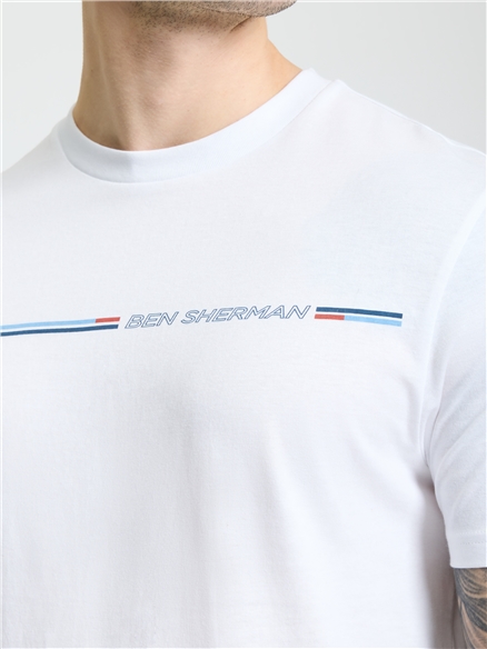 Core Stripe Tee in White