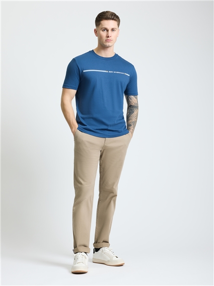 Core Stripe Tee in Indigo