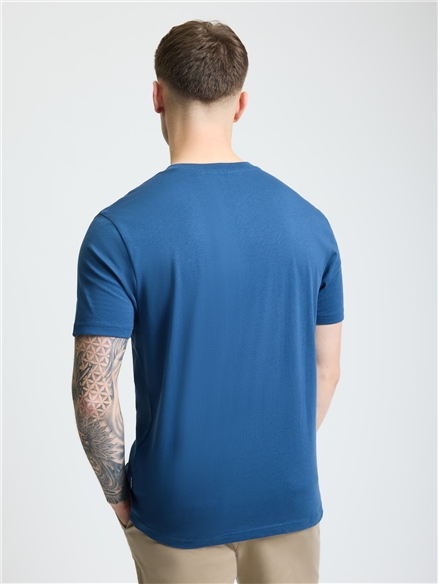 Core Stripe Tee in Indigo
