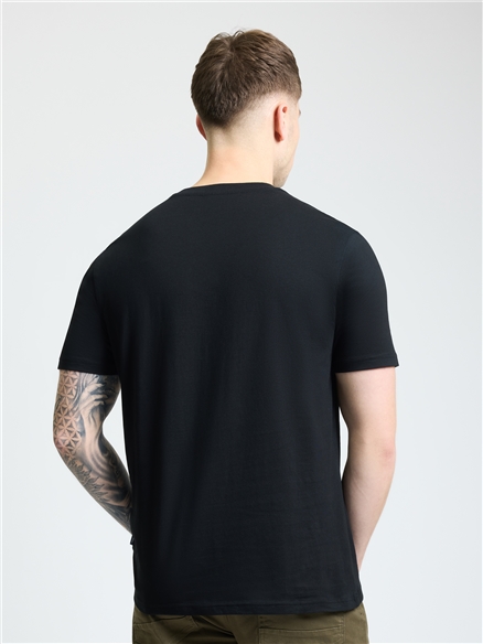 Core Stripe Tee in Black