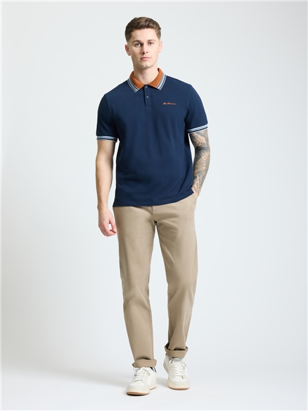 House Collar Polo in Dark Navy