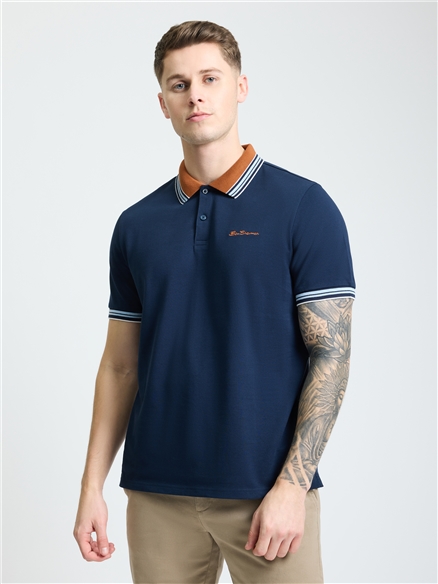 House Collar Polo in Dark Navy