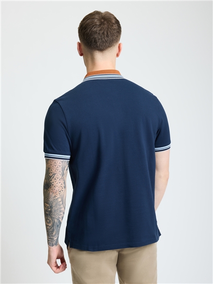 House Collar Polo in Dark Navy