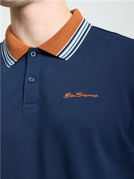 House Collar Polo in Dark Navy