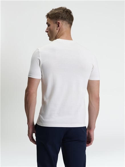 Short Sleeve Core Stripe Tshirt in Ivory