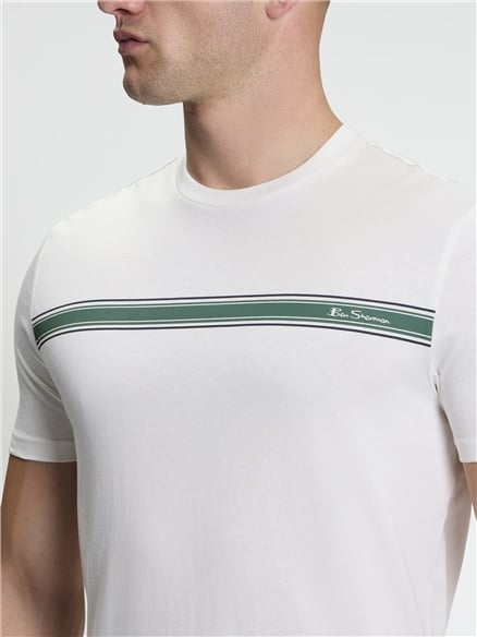 Short Sleeve Core Stripe Tshirt in Ivory
