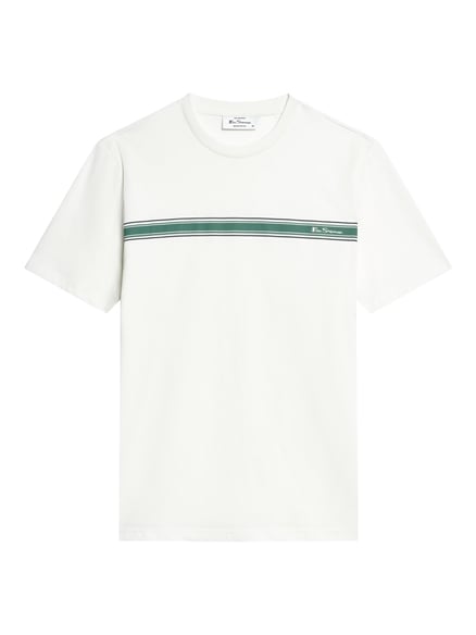 Short Sleeve Core Stripe Tshirt in Ivory