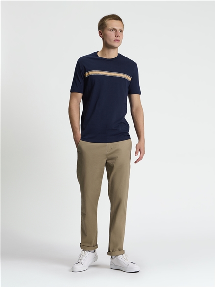 Short Sleeve Core Stripe Tshirt in Dark Navy