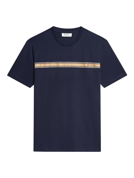 Short Sleeve Core Stripe Tshirt in Dark Navy