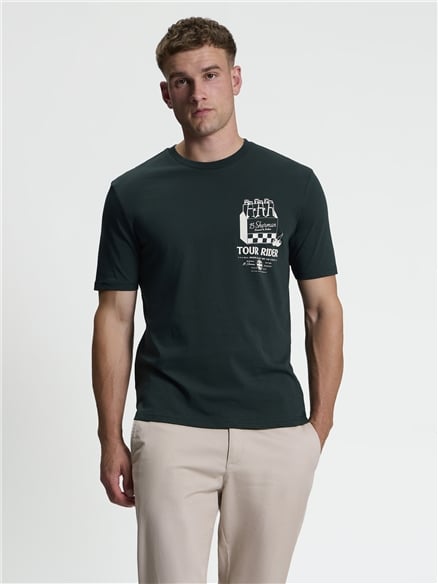 Short Sleeve Tour Rider Tshirt in Lotus Green