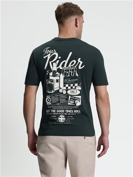 Short Sleeve Tour Rider Tshirt in Lotus Green