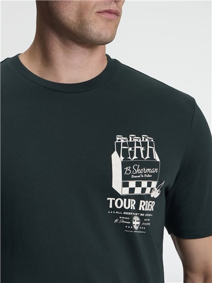 Short Sleeve Tour Rider Tshirt in Lotus Green