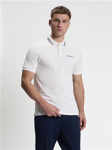Short Sleeve Checkerboard Collar Polo