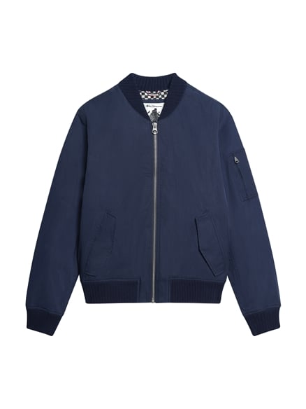 Soft Shell Bomber Jacket in Dark Navy