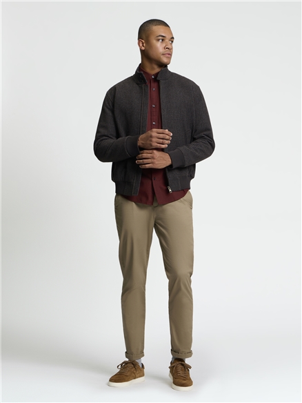 Harrington Bomber Jacket in Dark Brown