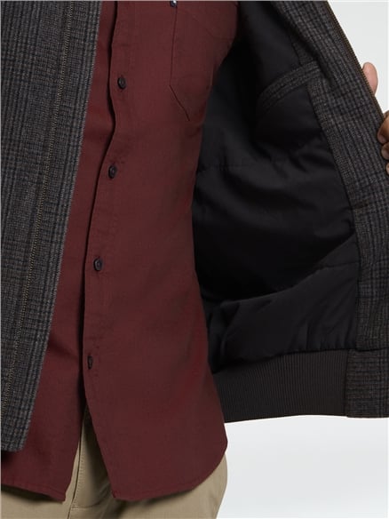 Harrington Bomber Jacket in Dark Brown