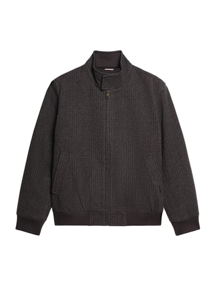 Harrington Bomber Jacket in Dark Brown